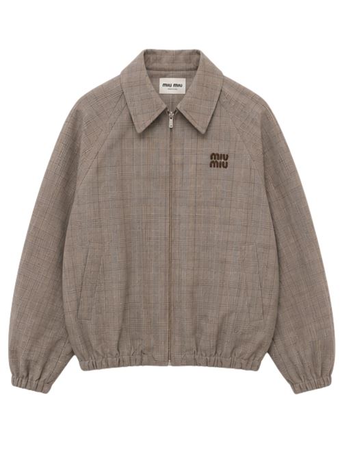 Giacca blouson a quadri MIU MIU | ML15751949F0005